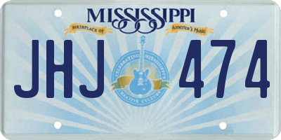 MS license plate JHJ474