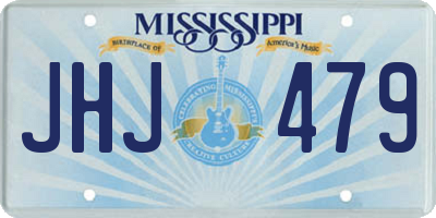 MS license plate JHJ479