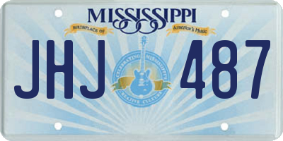 MS license plate JHJ487