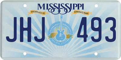 MS license plate JHJ493