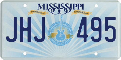 MS license plate JHJ495
