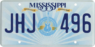 MS license plate JHJ496