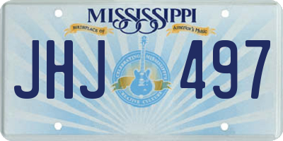 MS license plate JHJ497