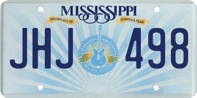 MS license plate JHJ498