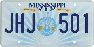 MS license plate JHJ501