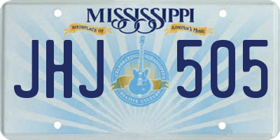 MS license plate JHJ505