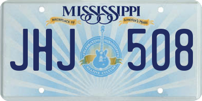 MS license plate JHJ508
