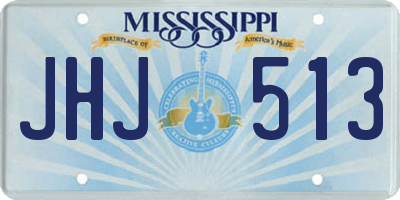 MS license plate JHJ513