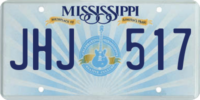 MS license plate JHJ517