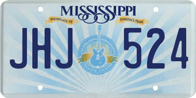 MS license plate JHJ524