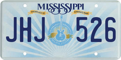 MS license plate JHJ526