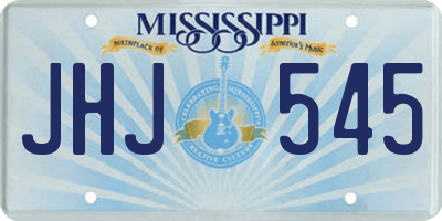 MS license plate JHJ545