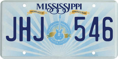 MS license plate JHJ546