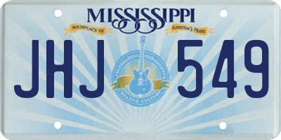MS license plate JHJ549