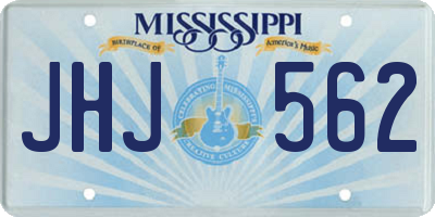MS license plate JHJ562