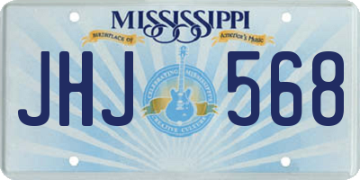 MS license plate JHJ568