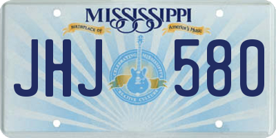 MS license plate JHJ580