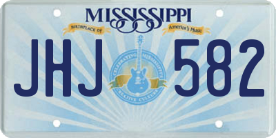 MS license plate JHJ582