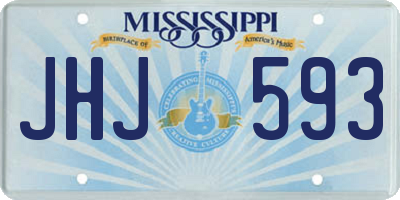 MS license plate JHJ593