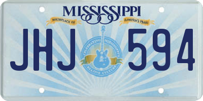 MS license plate JHJ594