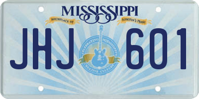 MS license plate JHJ601