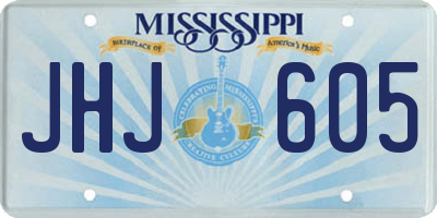 MS license plate JHJ605