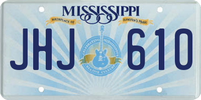 MS license plate JHJ610