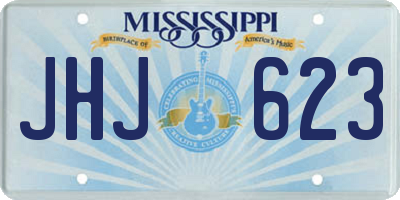 MS license plate JHJ623