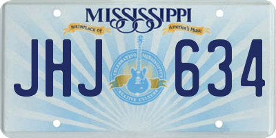 MS license plate JHJ634