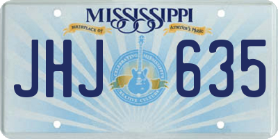 MS license plate JHJ635