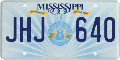 MS license plate JHJ640