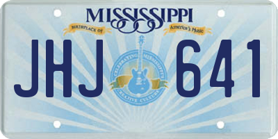 MS license plate JHJ641