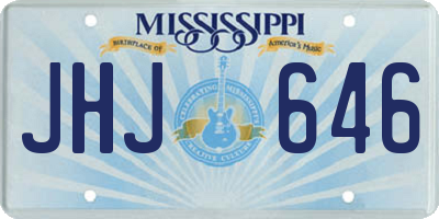 MS license plate JHJ646