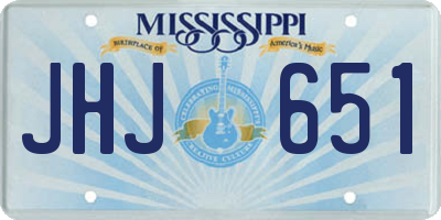 MS license plate JHJ651