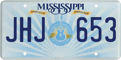 MS license plate JHJ653