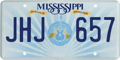 MS license plate JHJ657
