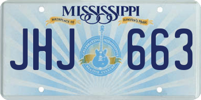 MS license plate JHJ663