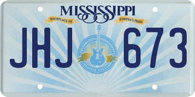MS license plate JHJ673