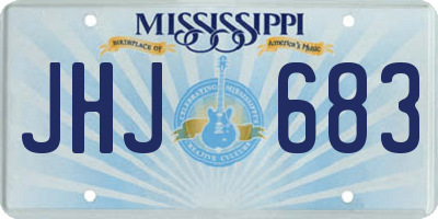 MS license plate JHJ683