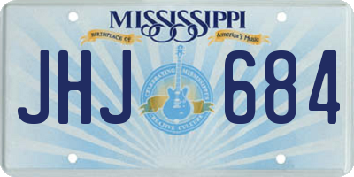 MS license plate JHJ684
