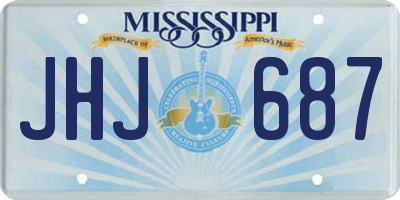MS license plate JHJ687
