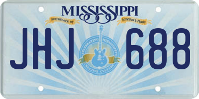 MS license plate JHJ688