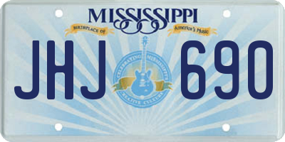 MS license plate JHJ690