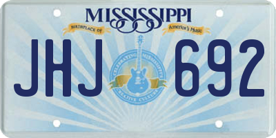MS license plate JHJ692