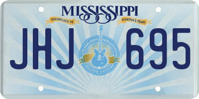 MS license plate JHJ695