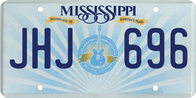 MS license plate JHJ696