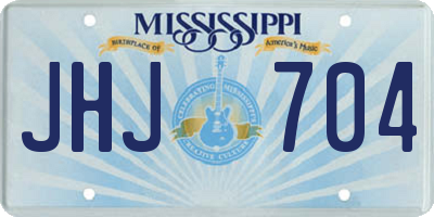 MS license plate JHJ704