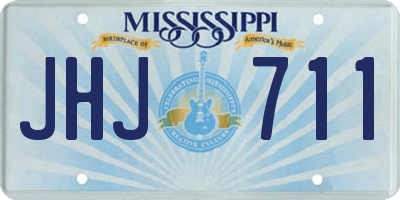 MS license plate JHJ711