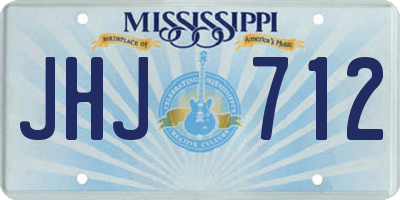 MS license plate JHJ712