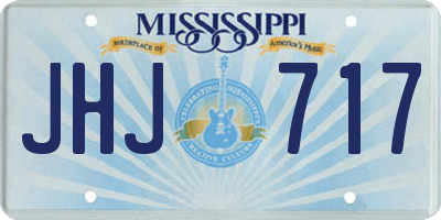 MS license plate JHJ717